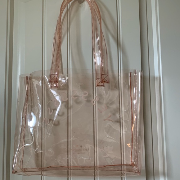 Rare Kate Spade clear tinted pale pink tote bag - Picture 3 of 5